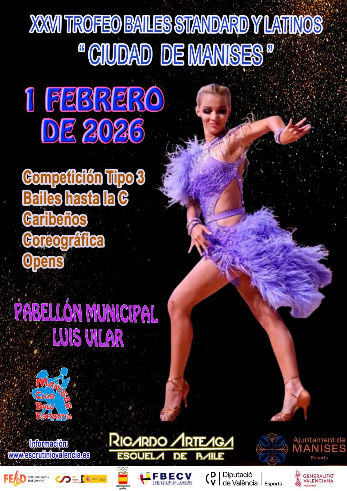 XXVI TROFEUO DE BAILES ESTANDAR Y LATINOS CIUDAD DE MANISES
